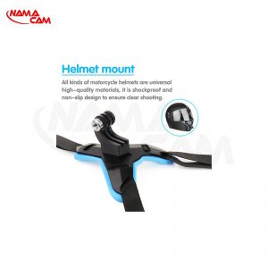 GoPro retaining strap on helmet