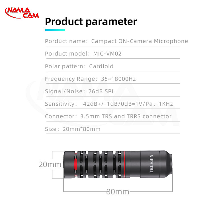 میکروفون شات گان تلسین TELESIN VM-02