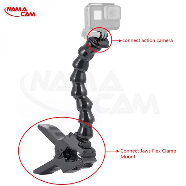 Clamp Mount with Adjustable Gooseneck for Gopro