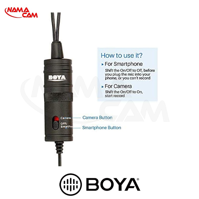 میکروفون یقه ای BOYA مدل BY- M1DM | خرید میکروفون یقه ای BOYA - M1DM