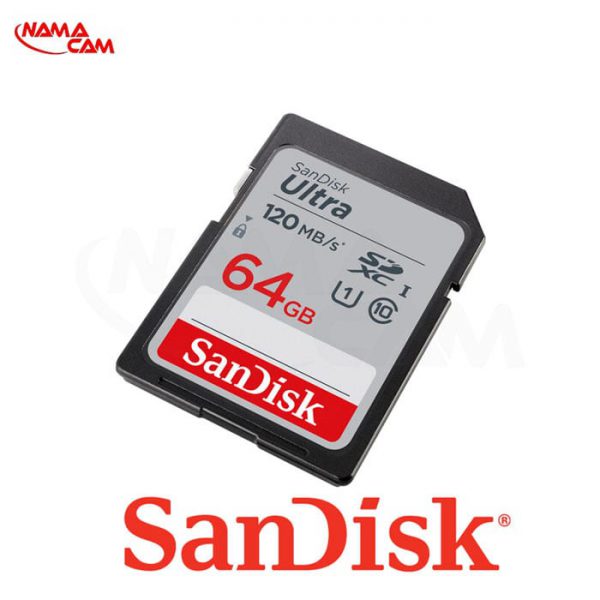 کارت حافظه SD سن دیسک 64 گیگابابت ultra 120m/s