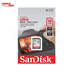 کارت حافظه SD سن دیسک 16 گیگابایت Ultra 80mb/s