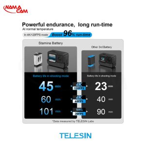 باتری اِندرو گوپرو هیرو 11 – برند تلسین – Support -20°C