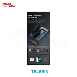 شارژر و پاوربانک تلسین مخصوص گوپرو هیرو 11 / 10 / 9 / 8 TELESIN Storage Charging Box Power Bank for GoPro Battery