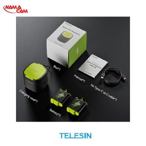 شارژر سریع 2تایی همراه باتری گوپرو 11 -Telesin