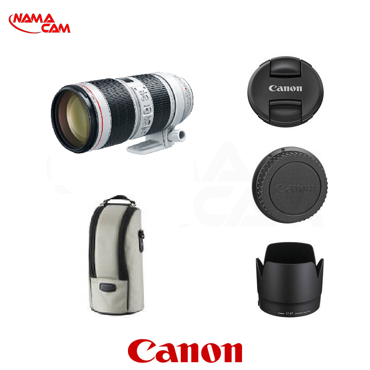 محتویات بسته لنز کانن EF 70-200mm f/2.8L IS III USM Lens