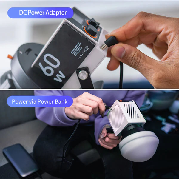 Zhiyun MOLUS G60 Bi-Color Pocket COB Monolight (Combo Kit)/نماکم