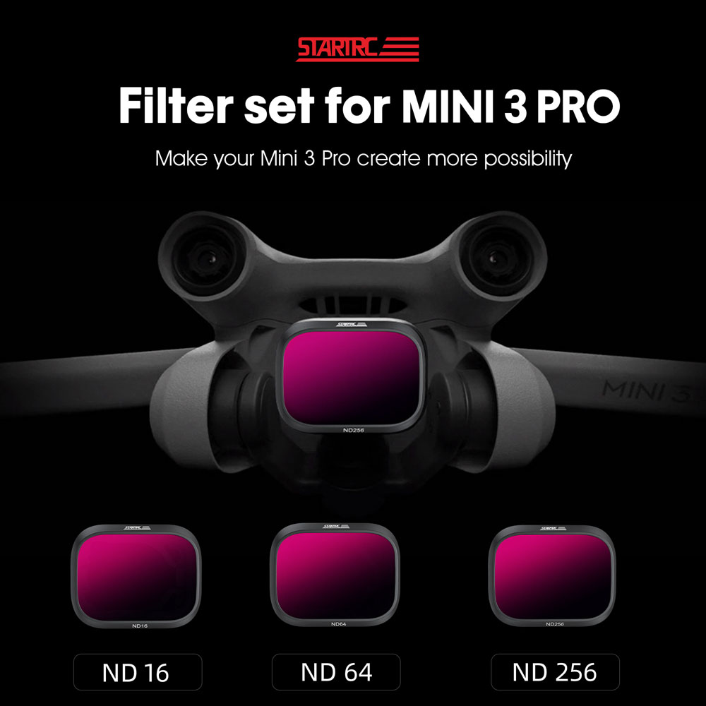 کیت فیلترهای ND حرفه‌ای (ND 16/64/256) مویک مینی 3 و DJI Mini 3 Pro /نماکم