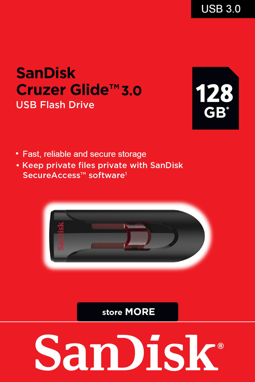 فلش مموری سن دیسک SanDisk CZ600 USB 3.0 ظرفیت 128GB/نماکم