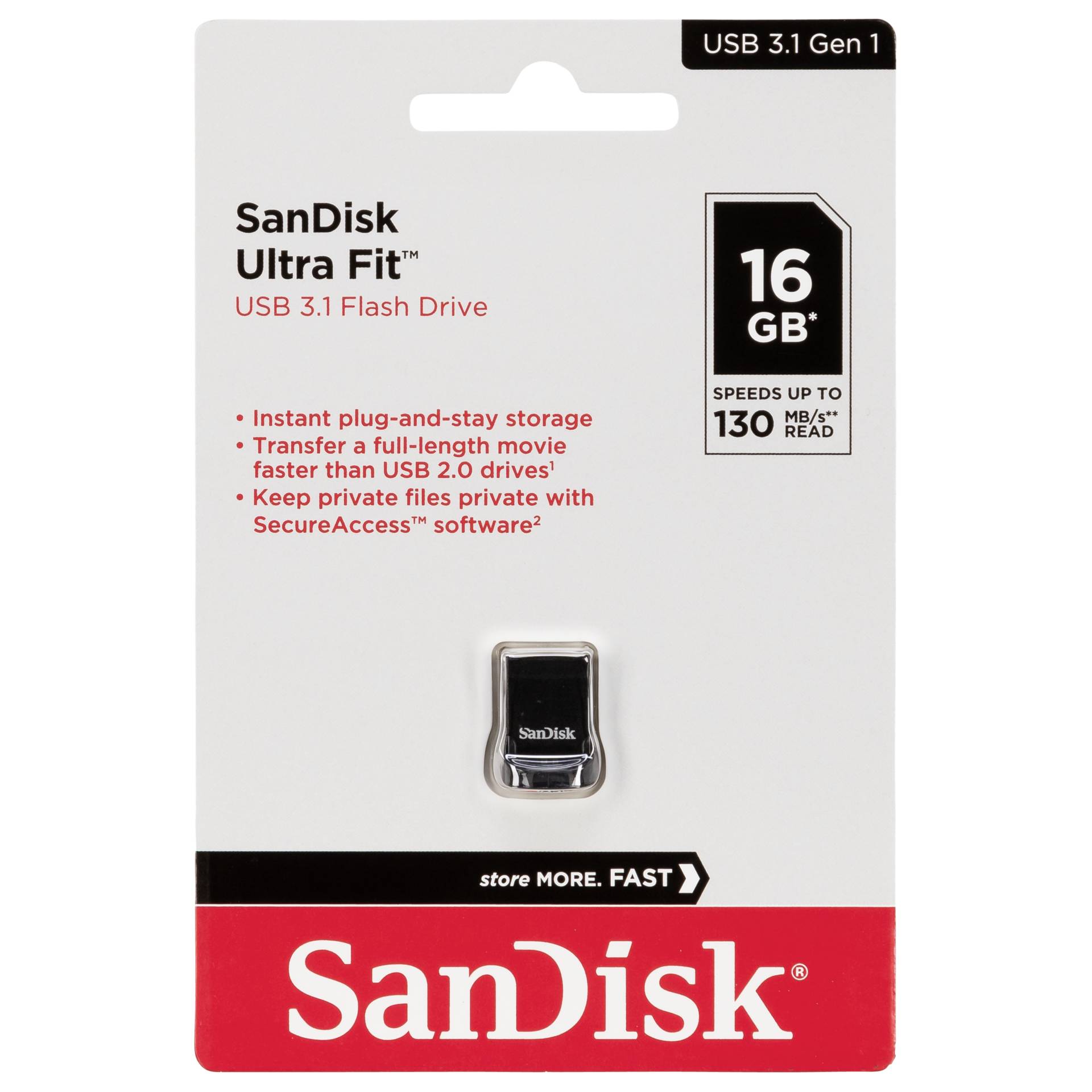 فلش مموری سن دیسک SanDisk ULTRA FIT USB 3.1 CZ430 ظرفیت 16GB/نماکم