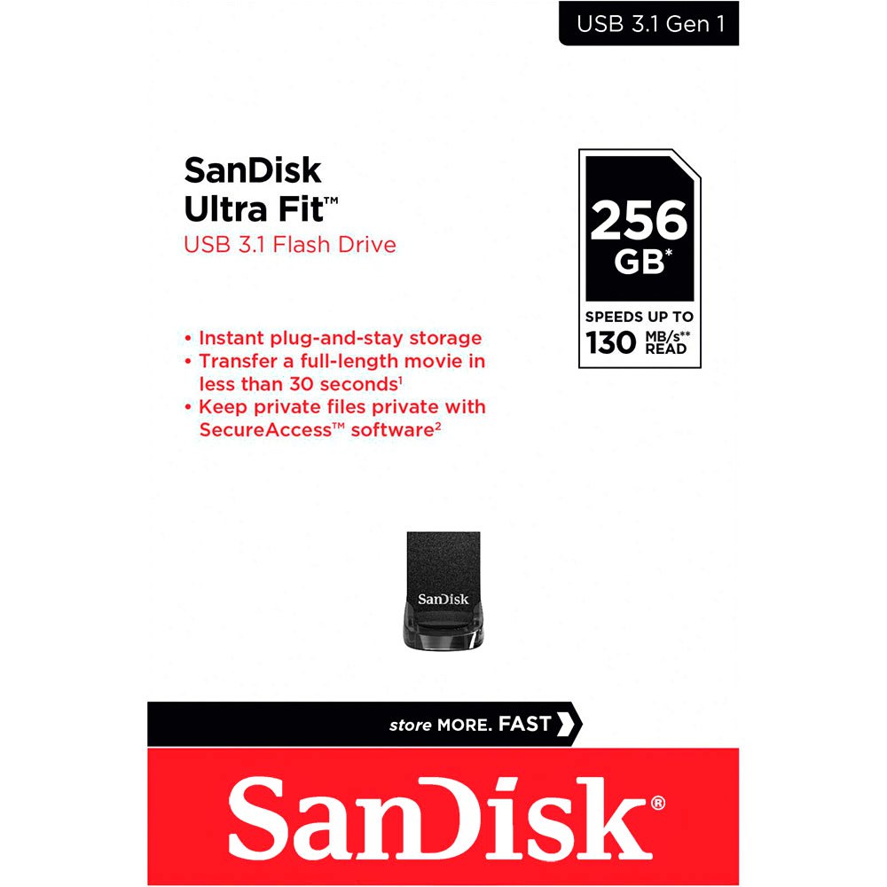 فلش مموری سن دیسک SanDisk ULTRA FIT USB 3.1 CZ430 ظرفیت 256GB/نماکم