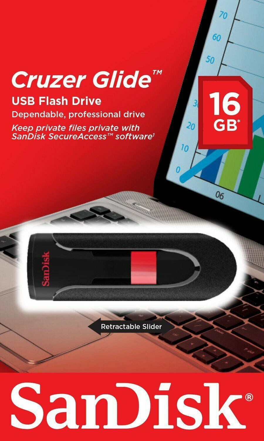 فلش مموری سن دیسک SanDisk CZ600 USB 3.0 ظرفیت 16GB/نماکم