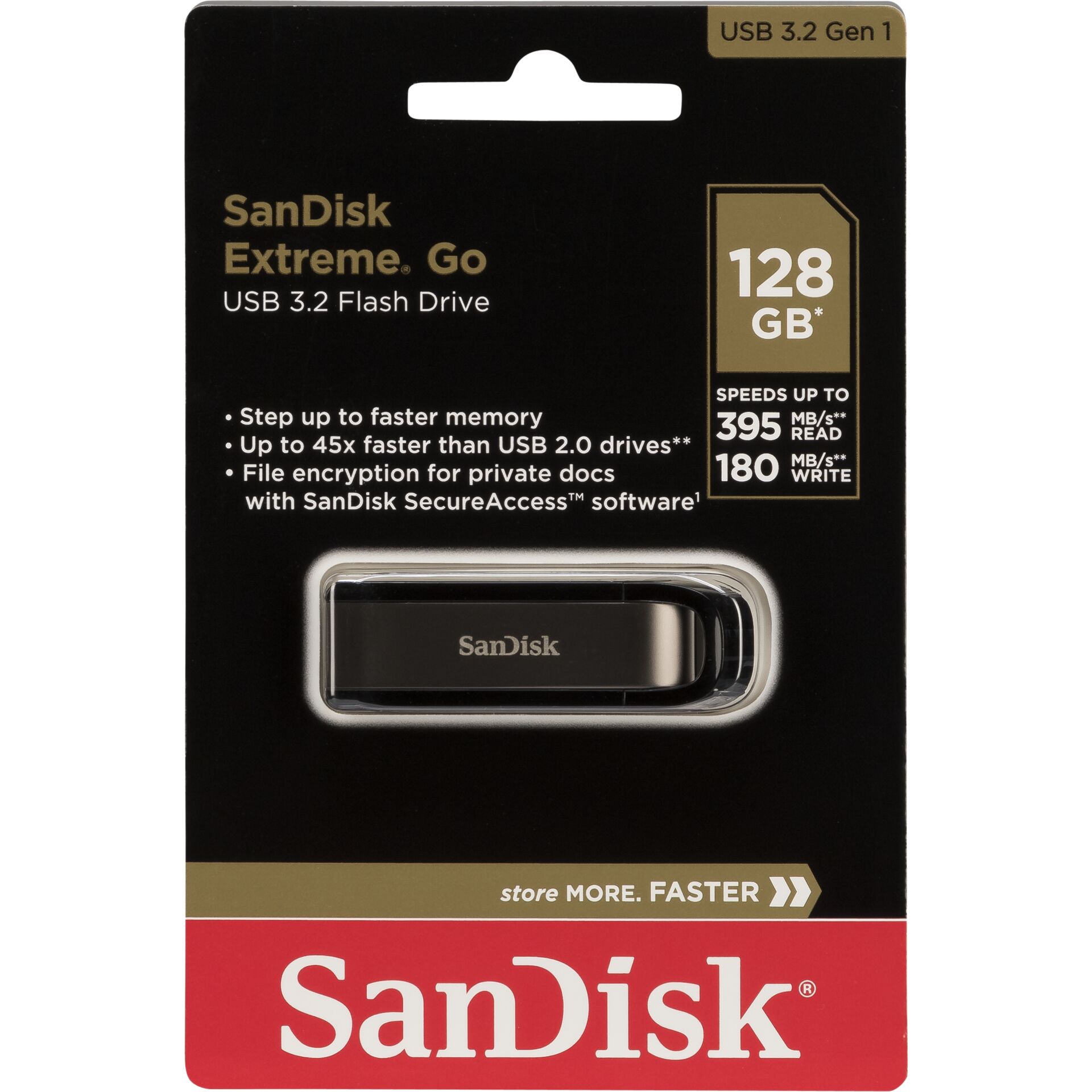 فلش مموری سن دیسک SanDisk Extreme Go CZ810 ظرفیت128GB /نماکم