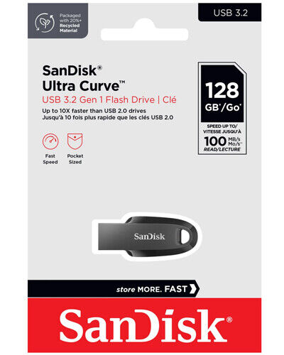 فلش مموری سن دیسک Sandisk Ultra Curve CZ550 USB3.2 ظرفیت 128GB/نماکم