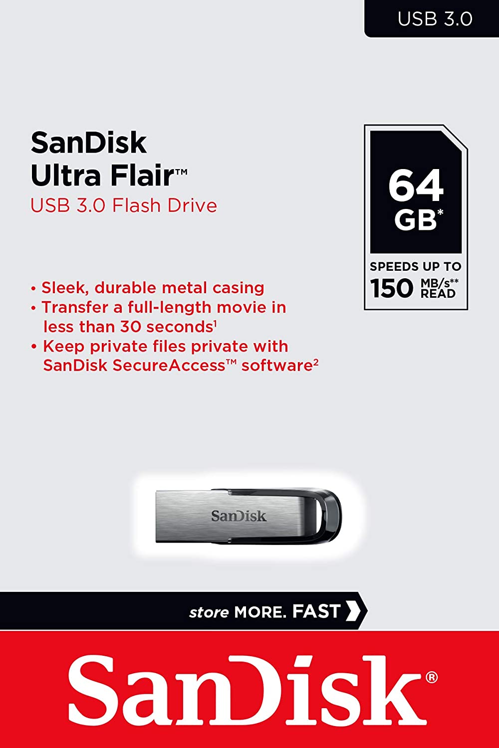 فلش مموری سن دیسک SanDisk Ultra Flair CZ73 ظرفیت 64GB /نماکم