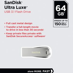 فلش مموری سن دیسک SanDisk Ultra Luxe ظرفیت 64GB /نماکم