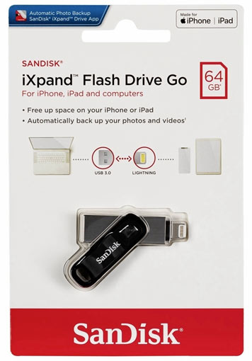 فلش مموری سن دیسک Sandisk iXpand Go ظرفیت64GB/نماکم