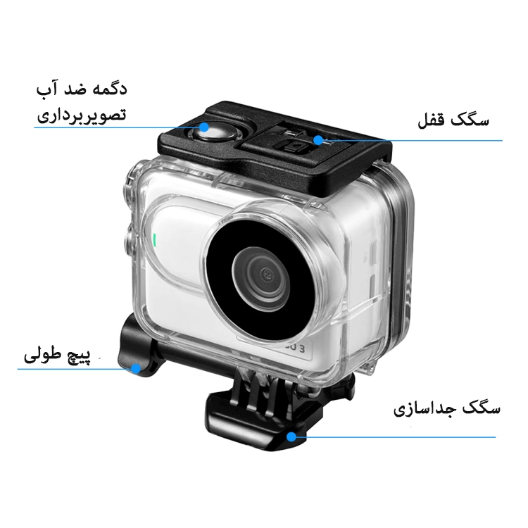 PULUZ 60m Underwater Waterproof Housing Case For Insta360 GO 3/نماکم