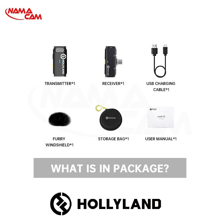 میکروفون لاوالیر بیسیم تک نفره هالی لند Hollyland LARK C1/نماکم