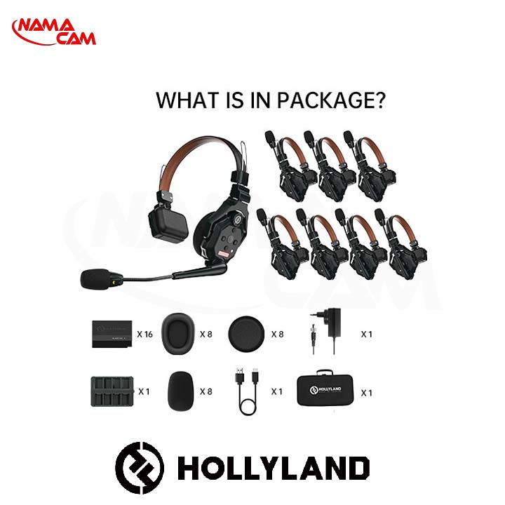 هدست وایرلس 8 تایی هالی‌لند Hollyland Solidcom C1 8S/نماکم