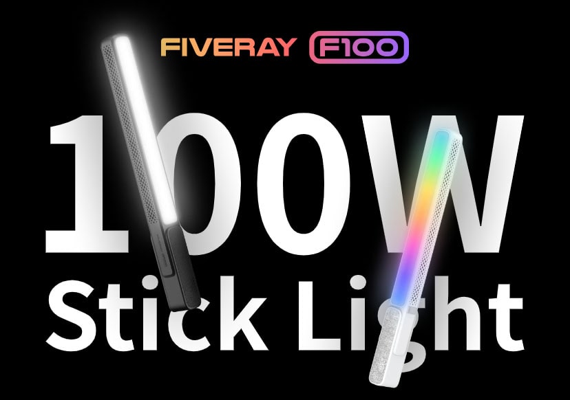 نور باتومی ژیون فایوری Zhiyun FIVERAY F100/نماکم