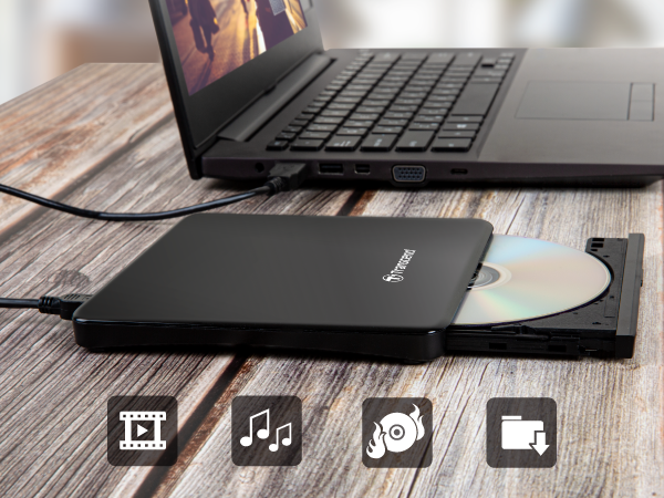 DVD رایتر اکسترنال ترنسند - Transcend 8x Portable CD/DVD Writer/نماکم