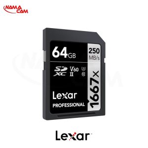 کارت حافظه 64 گیگابایتی لکسار 1667x سری نقره‌ای Lexar 64GB 1667x UHS-II