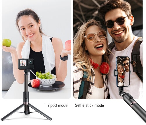 مونوپاد همراه با سه پایه ریموت‌دار تلسین برای گوپرو و موبایل - TELESIN RCSS-003/نماکم
