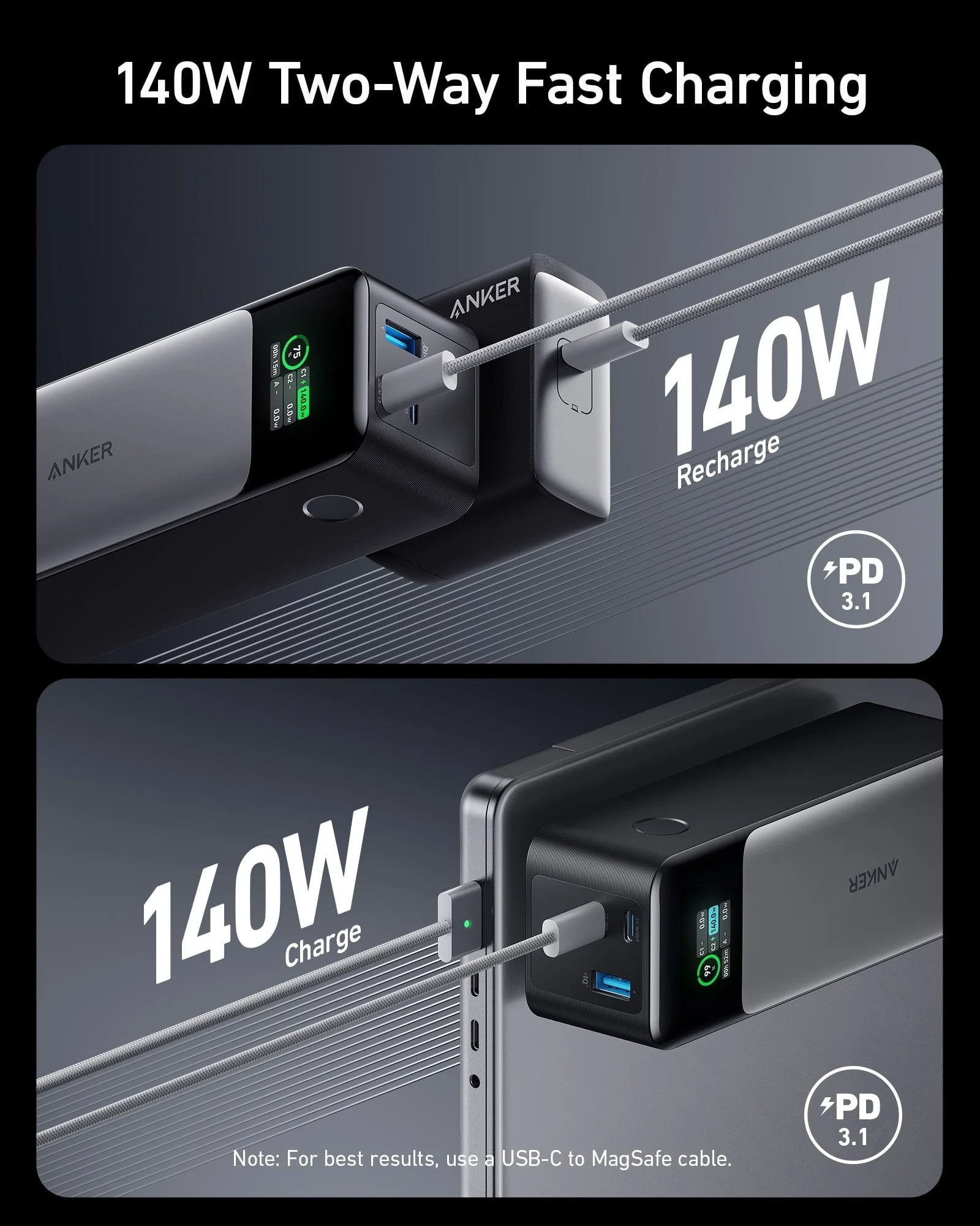 ANKER 737 USB-C 24,000 mAh Power Bank/نماکم