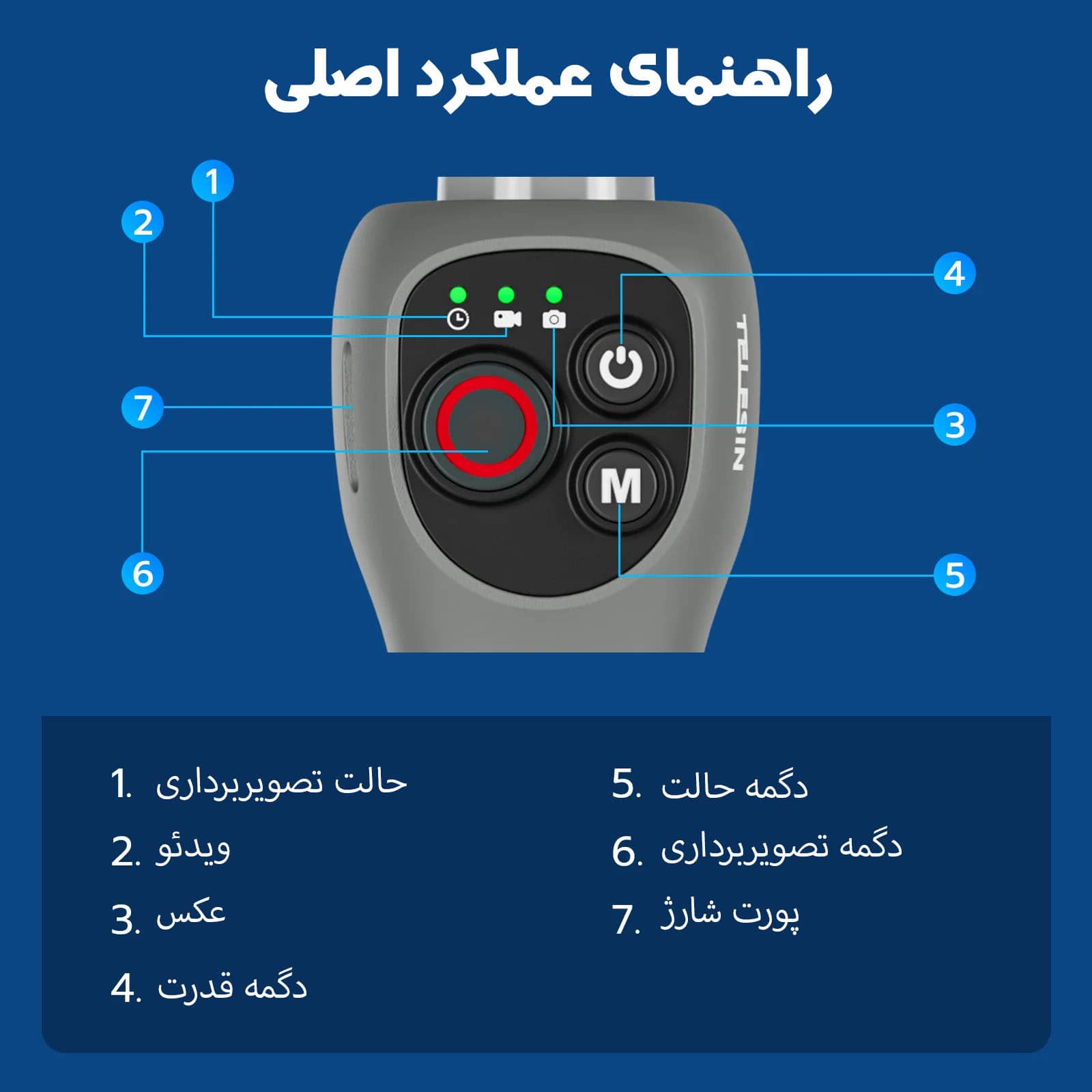 TELESIN underwater remote control/نماکم