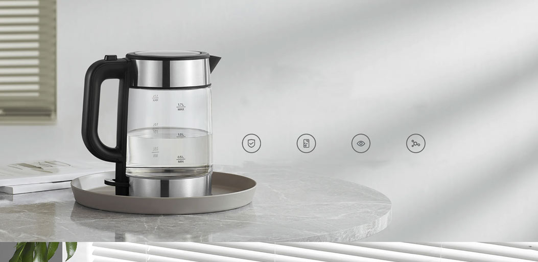 کتری برقی شیائومی مدل Xiaomi Electric Glass Kettle/نماکم