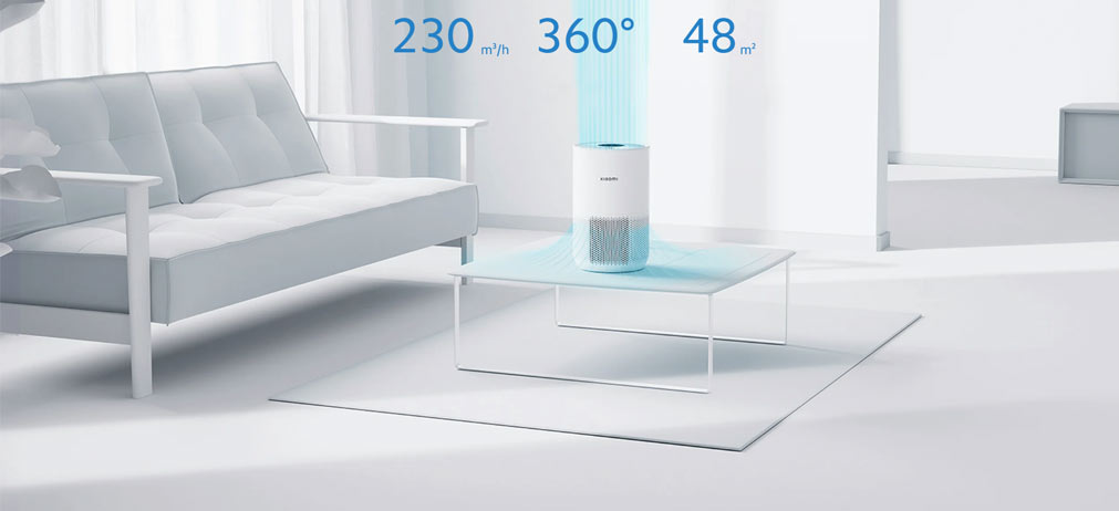 دستگاه تصفیه هوا شیائومی مدل Xiaomi Smart Air Purifier 4 Compact/نماکم