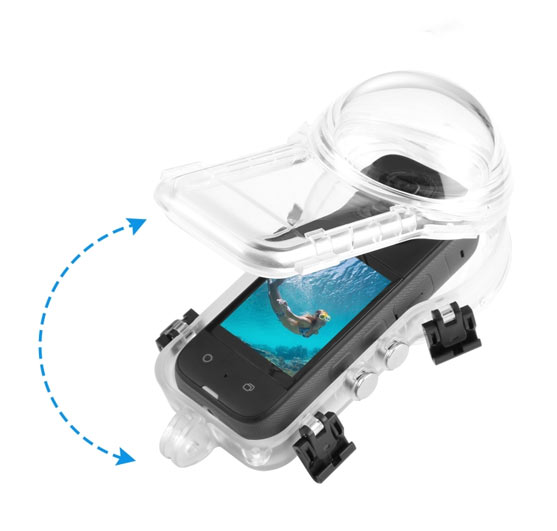 قاب ضد آب اینستا360 ایکس4 X4 - پلوز - PULUZ 50m Waterproof Diving Case Insta360 X4/نماکم