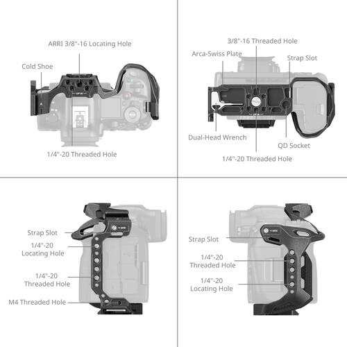 کیج دوربین اسمال ریگ برای دوربین‌ کانن Canon EOS R5 Mark II/نماکم