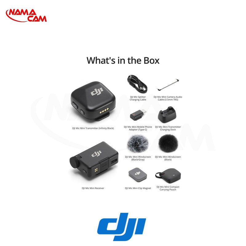 DJI Mic Mini Compact Wireless Microphone System for Camera & Smartphone (2.4 GHz)/نماکم