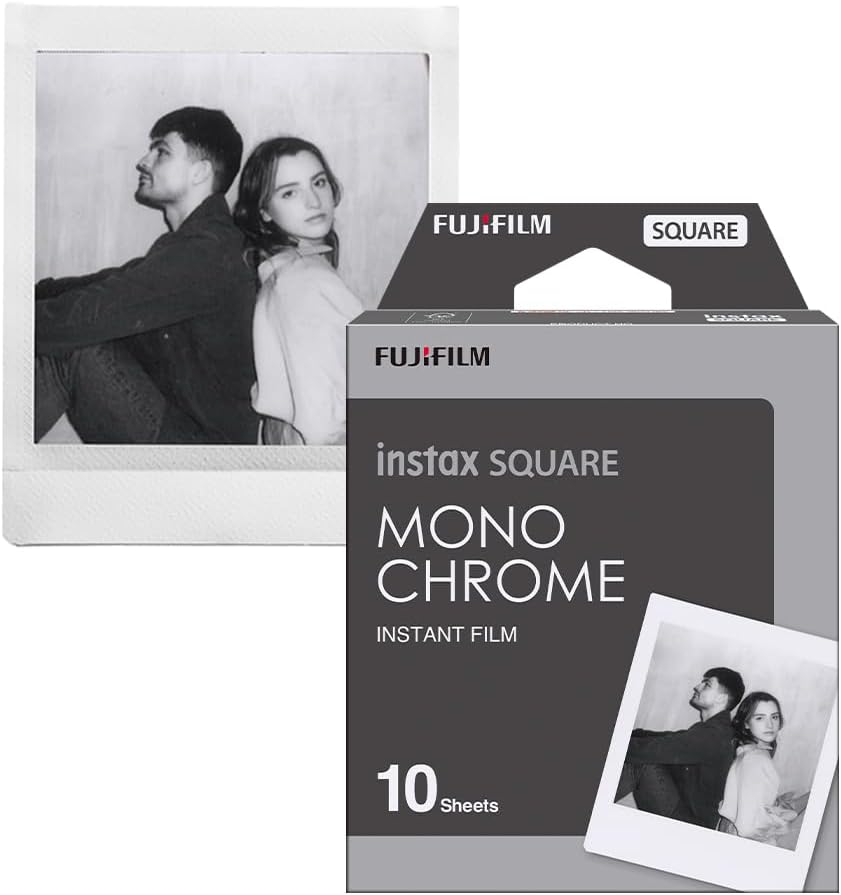 کاغذ دوربین چاپ سریع فوجی 10 تایی سیاه سفید INSTAX SQUARE/نماکم