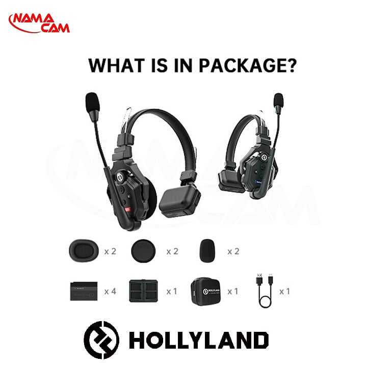 هدست وایرلس 2 تایی هالی‌لند Hollyland Solidcom C1-2S/نماکم