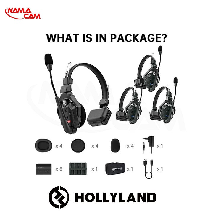هدست وایرلس 4 تایی هالی‌لند Hollyland Solidcom C1-4S /نماکم