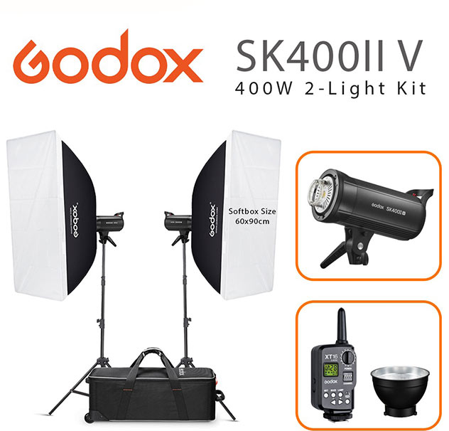 کیت دوتایی فلاش مونولایت گودکس SK400II-V/نماکم