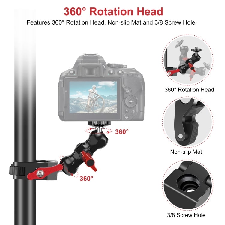 Multi-function Magic Arm Ball Mount Clamp Crab/نماکم