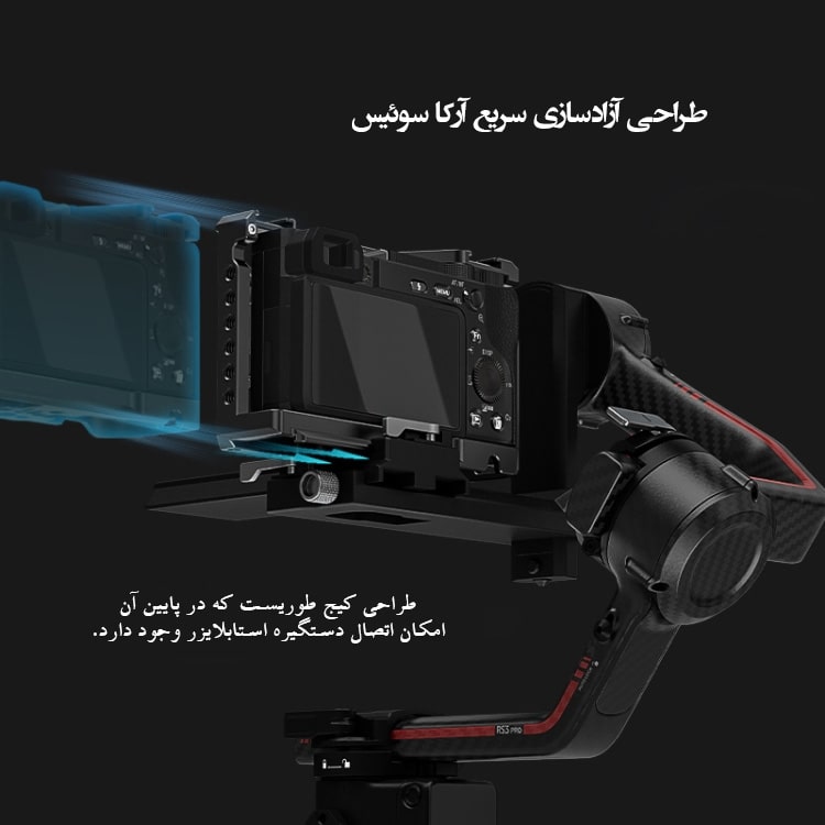 PULUZ Metal Camera Cage Expansion Mount For Sony A6500 / A6400 / A6300 / A6000 Stabilizer Rig/نماکم