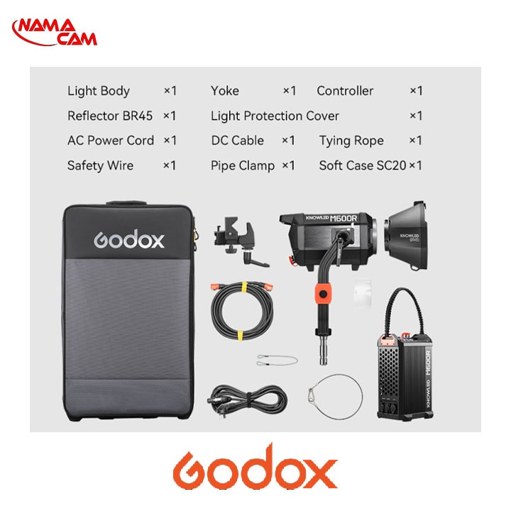 ویدیو لایت سینمایی M600R گودکس - Godox KNOWLED M600R RGB/نماکم