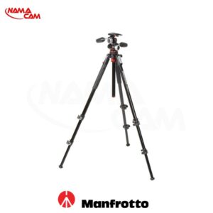 سه پایه مانفرتو MK190XPRO3-3W آلومنیومی همراه هد 3w/نماکم