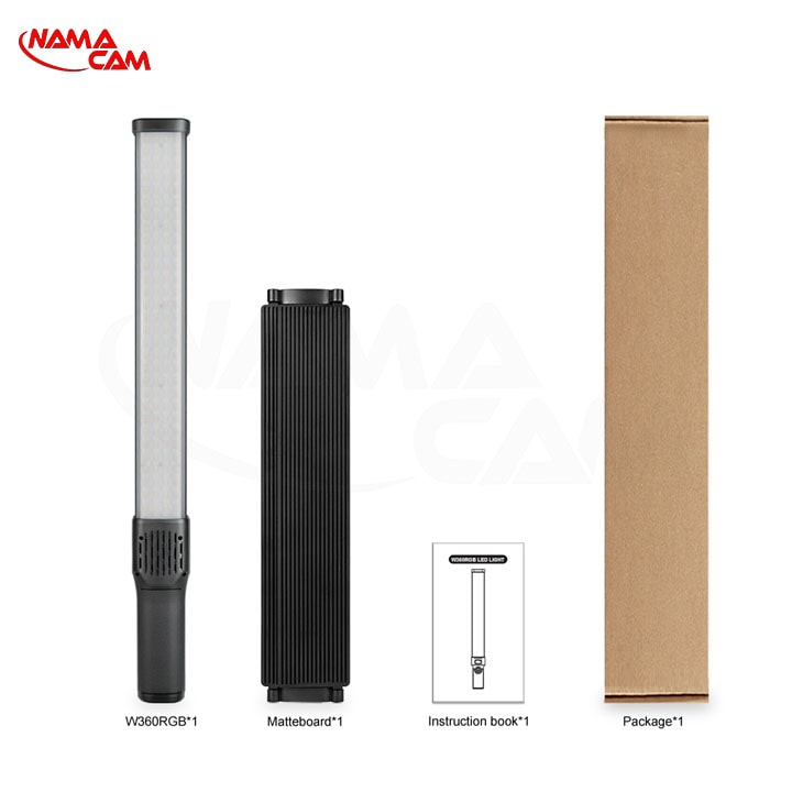 نور باتومی RGB همراه با شیدر Vloglite W360 RGB Tube Light/نماکم