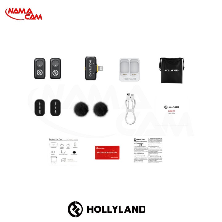میکروفون بی‌سیم دو نفره Hollyland LARK A1 Mini Duo با کانکتور لایتنینگ/نماکم