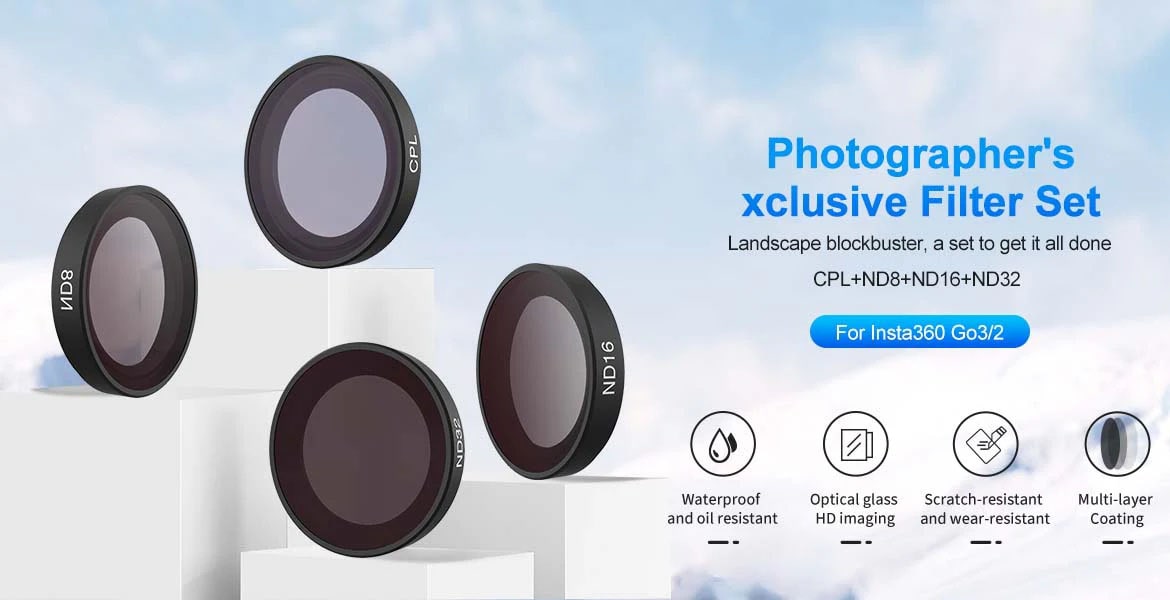 Telesin lens filter kit for Insta360 Go3/نماکم
