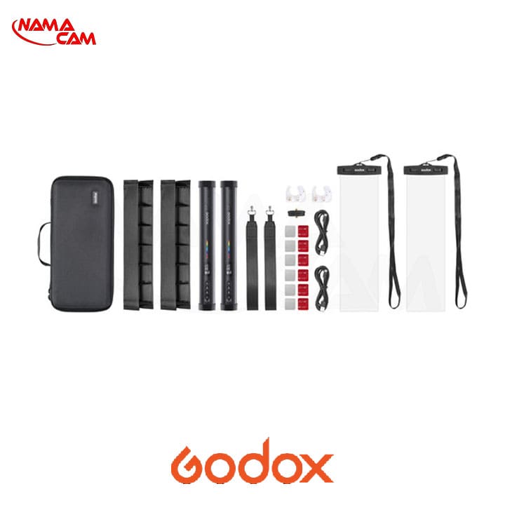 نور باتومی RGB گودکس TL30 کیت دوتایی - Godox TL30 RGB 2 Light Kit/نماکم