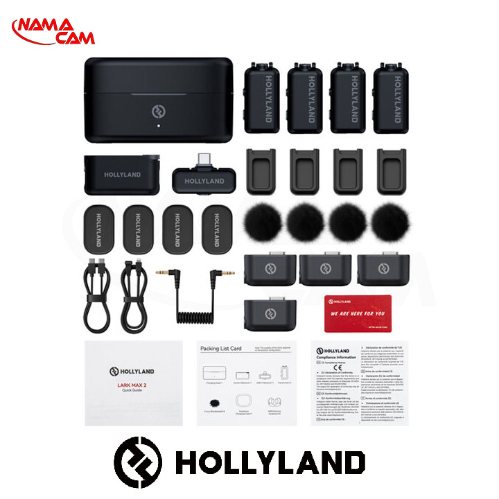 میکروفون هالی لند لارک مکس 2 کمبو - 4 نفره - Hollyland LARK MAX 2 Combo /نماکم