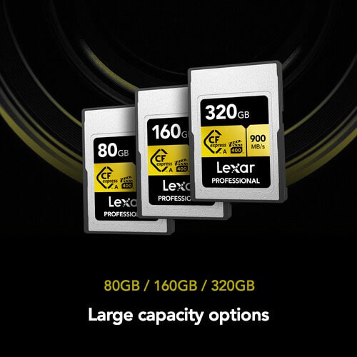 کارت حافظه لکسار 320 گیگ CFexpress تایپ A سری طلایی - Lexar CFexpress 320G Gold/نماکم