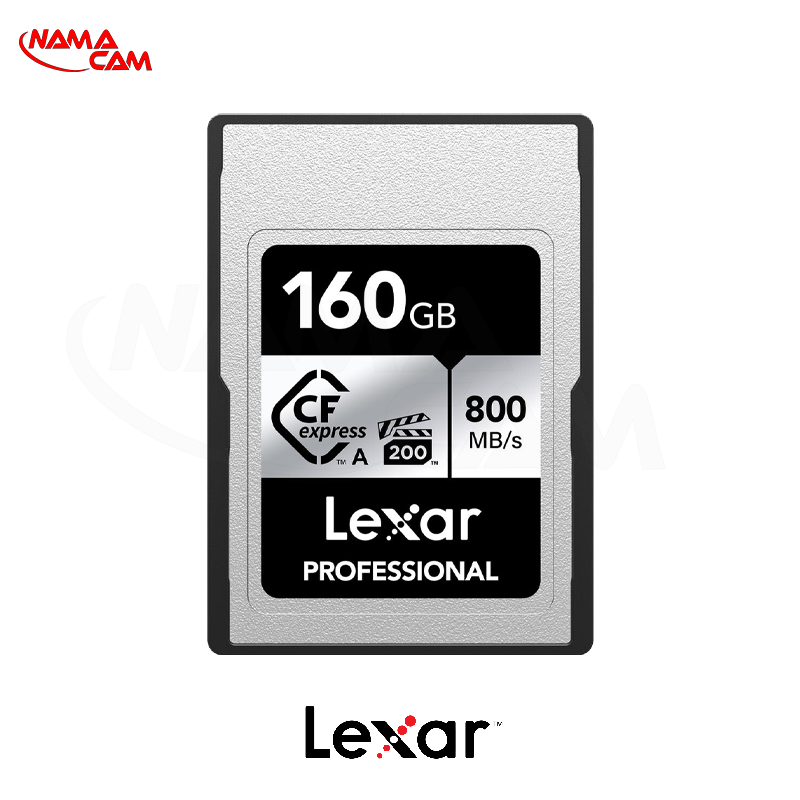 کارت حافظه لکسار 160 گیگ CFexpress تایپ A سری نقره‌ای-Lexar CFexpress 160G/نماکم